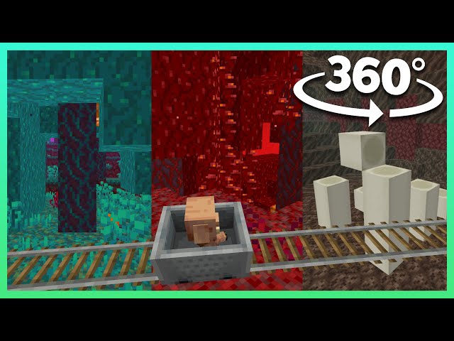 Nether Adventure - 360° Minecraft Roller Coaster [VR] 4K 60FPS Video