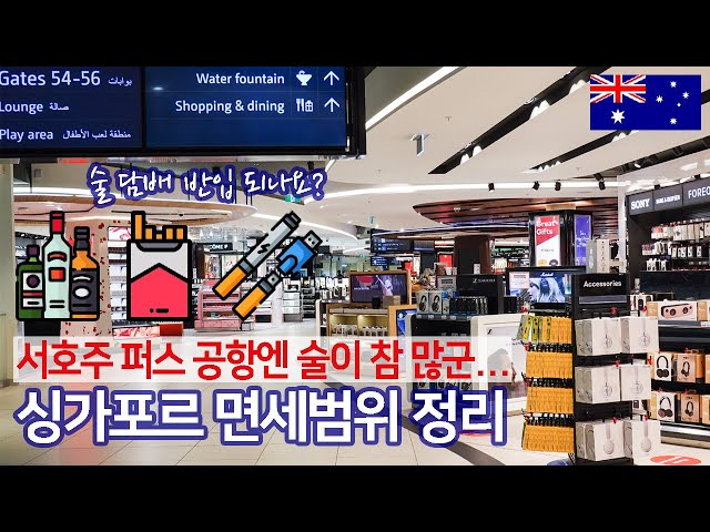 [Eng] Singapore duty-free coverage｜Entry into Singapore from Perth Airport 🇦🇺Australia EP.09