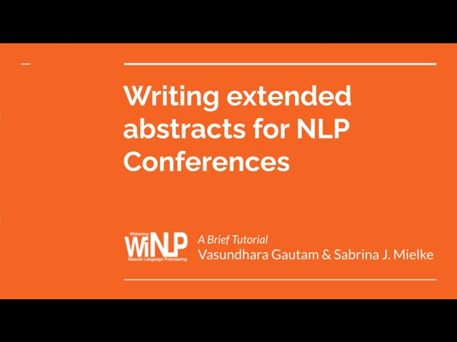 Tutorial: How to write an NLP paper (WiNLP@EACL 2021, 04/19/2021)