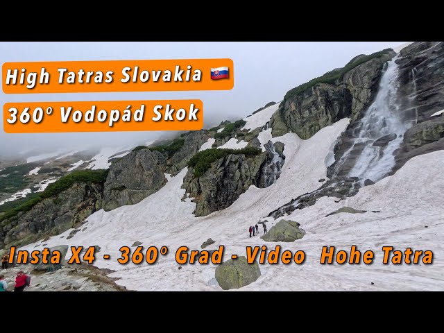 Insta360 X4 - 360° Schleierwasserfall -  Vodopád Skok, (Slowakei mit Wohnmobil) PLEASE WATCH IN 4k!