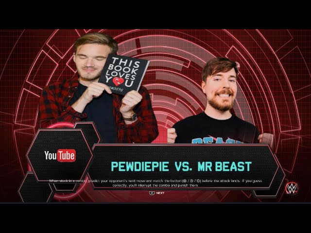 WWE 2K23 Pewdiepie Vs Mrbeast