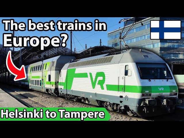 Why Finland has the BEST long-distance trains in Europe! Trip from Helsinki to Tampere with VR