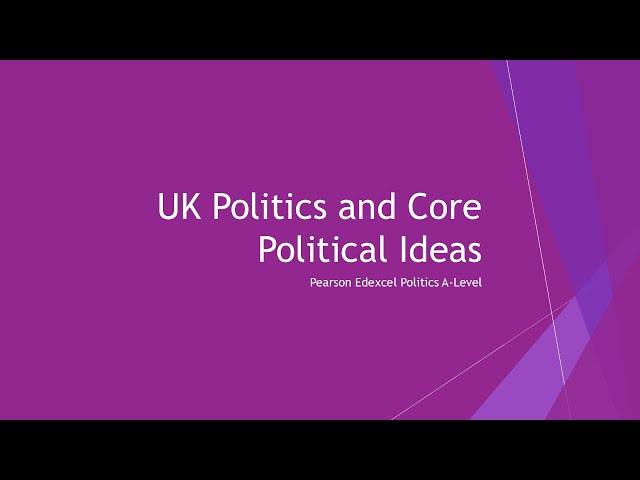 UK Politics and Core Political Ideas | Pearson Edexcel Economics B A-Level