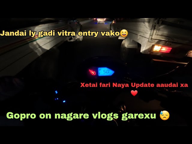 Night ride ❤️ Gopro on garna birsaxu 😆😅 short ride vlogs @prakashrkvlogs7248