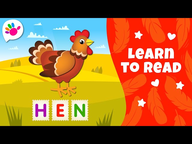 Be ready for school!  Learn to read in English! – Queen Bee, Zebra, Excavator, Fan, Hen