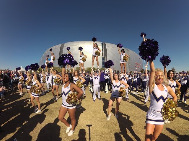 Husky Marching Band & UW Spirit perform at the Fiesta Bowl tailgate in VR180