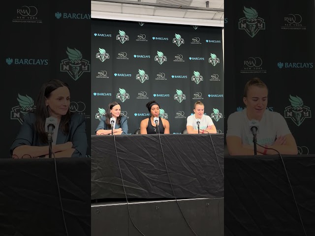 Sabrina Ionescu praises Kayla Thornton's performance in the Liberty's 90-79 win on Friday #WNBA.