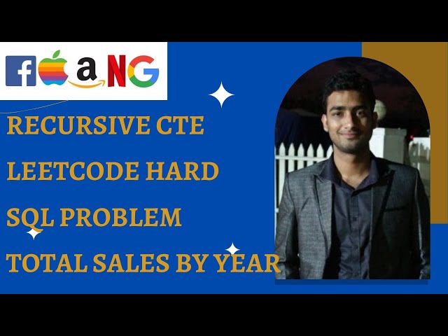 Recursive CTE | Leetcode Hard SQL Problem 5 | Complex SQL 12