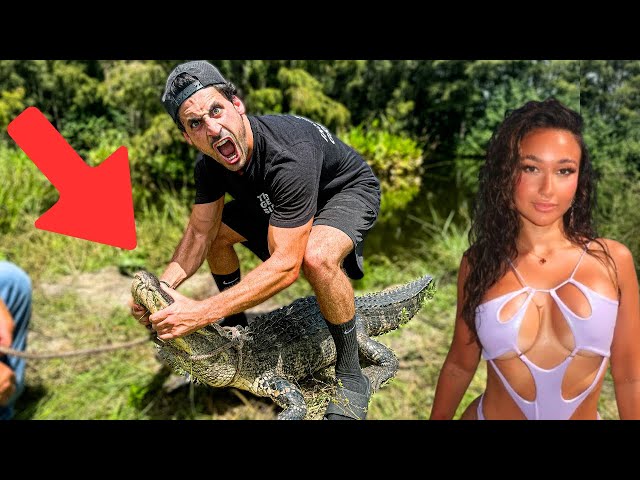 ALLIGATOR HUNTING WITH INSTA MODEL!! -  VLOG #14