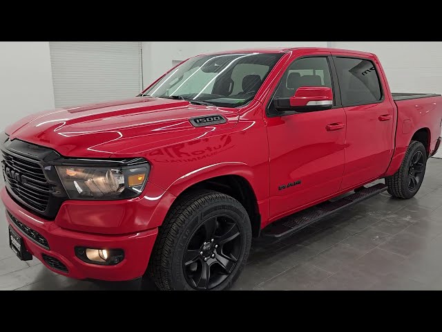 2020 RAM 1500 BIG HORN LEVEL 2 NIGHT FLAME RED NEW TIRES 4K WALKAROUND 14914ZA