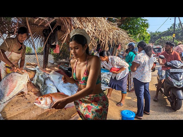 Live Fish Cutting Show at the Vibrant Village Street Market