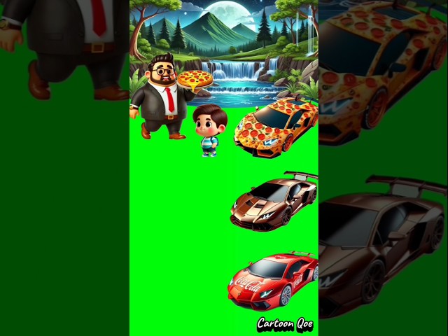 This pizza Lamborghini car is mine.. #cartoon #shorts