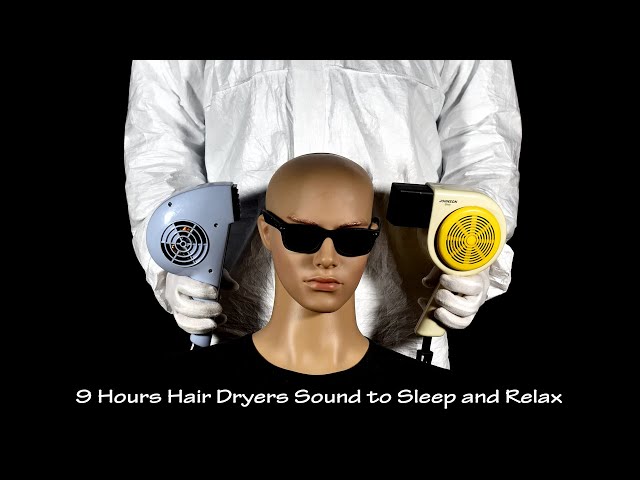 Two Hair Dryers Sound 69 | Visual ASMR | 9 Hours Lullaby to Sleep and Relax