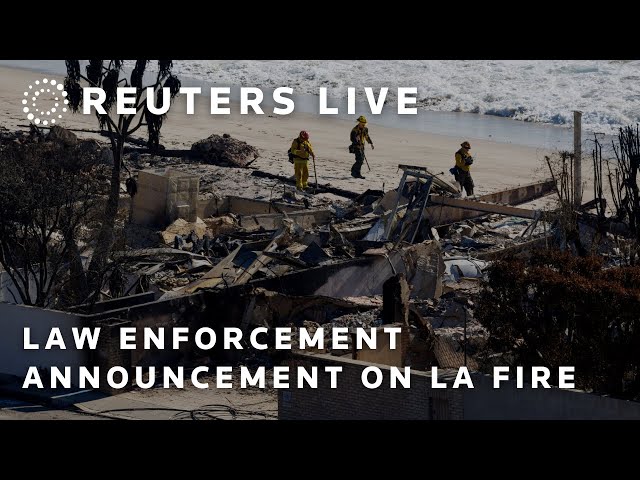 LIVE: Law enforcement announcement related to Palisades Fire in California