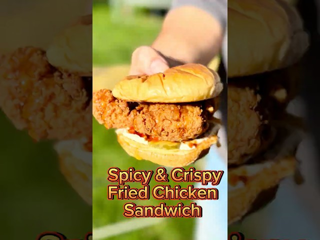 Spicy and Crispy Fried Chicken Sandwich #cooking #friedchicken #sandwich