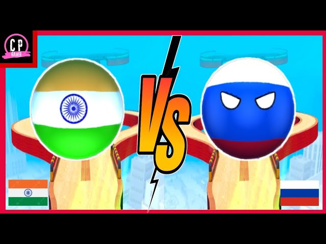 Super ROLLING BALL: Indian football vs Russian football get through obstacles on Reverse#041#cpgamer