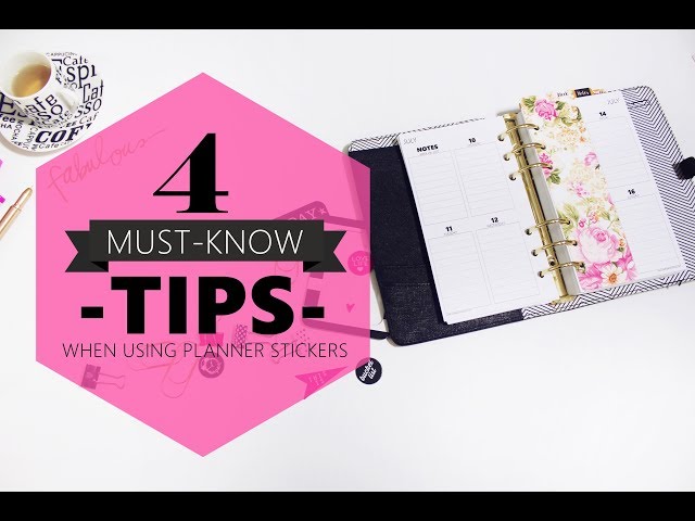 4 Must-Know Tips When Using Planner Stickers