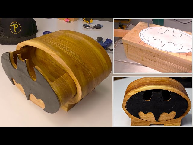 Oval Bandsaw Box Build with Custom Batman Signal Drawer | #45