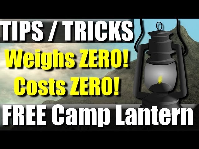 FREE Ultralight Backpacking gear: camp lantern tip/trick