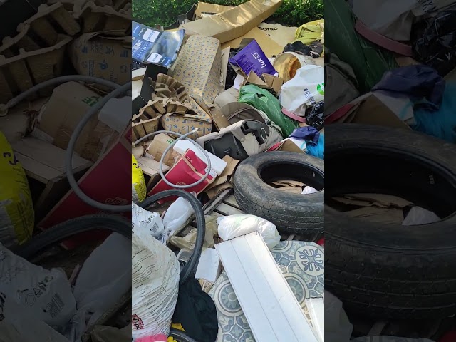 The interesting world of garbage #dumpsterdiving #dumpster #bulkywaste #junkpile