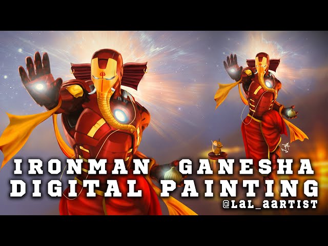 MAKING OF IRON-GANESHA | DIGITAL PAINTING | PHOTOSHOP | SPEED PAINTING