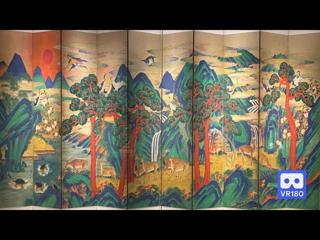 3D 180VR 4K Ten Symbols of longevity Folding Screen is donated by Samsung Chairman