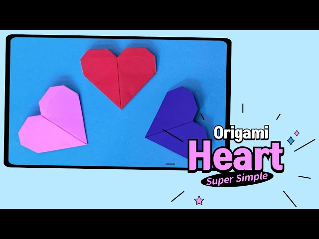 Origami Super Simple Heart I How to Make a Paper Heart