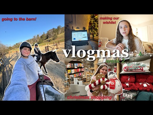 Vlogmas: week 2 | shopping, wishlist ideas