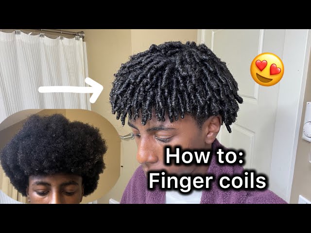 How to Get Curls with Finger Coils For Men ( ALL HAIR TYPES)