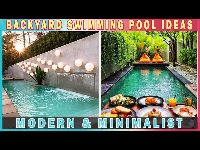 MODERN & MINIMALIST! 30+ Swimming Pool Design For Small Backyard With Furniture & Decoration