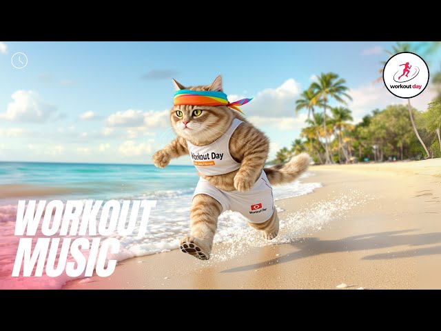 Cute Cat Running and Training music 😺 Workout Day