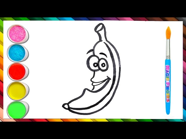 Happy Banana drawing video for kids step by step