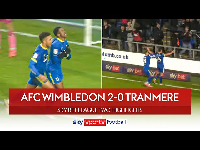 Neufville stunner as Dons continue promotion push! 🚀 | AFC Wimbledon 2-0 Tranmere | EFL Highlights