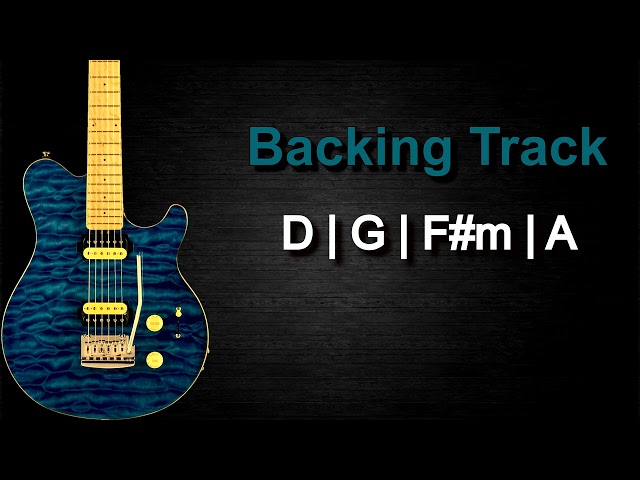 Rock Pop Ballad Guitar Backing Track in D Major | 67 BPM |