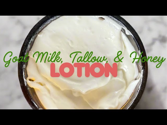 How to make a creamy Goat Milk, Tallow & Honey Lotion | Three Little Goats Soap