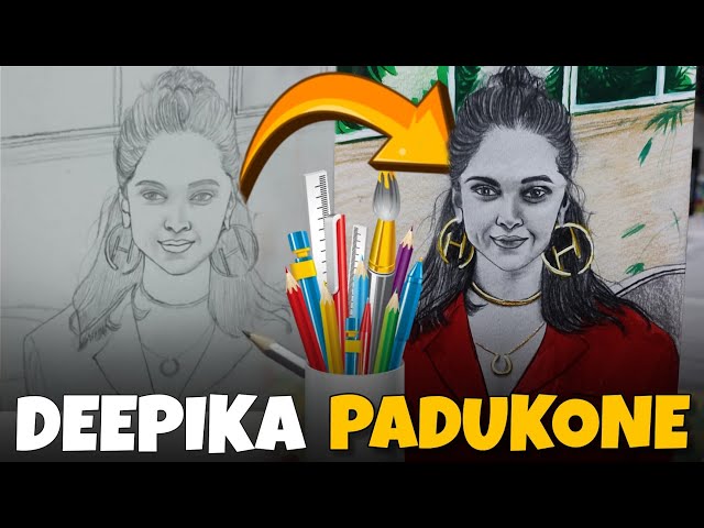 How to draw Deepika Padukone sketch step by step 🖌️ |Deepika Padukone sketch#drawing #art #viral