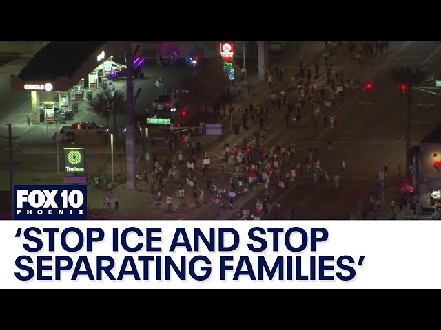 Phoenix immigration protests take over streets near downtown