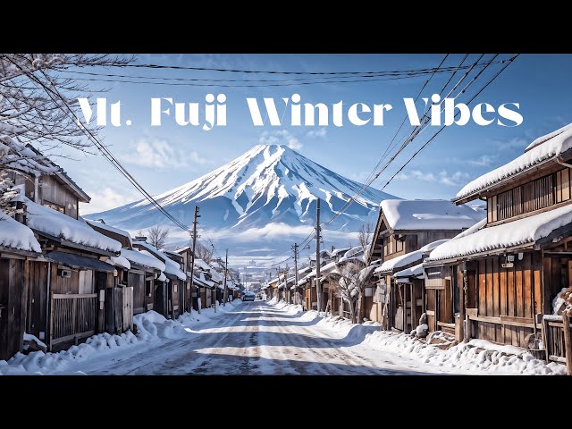 Fuji Winter Vibes 🗻Peaceful Relaxing Japanese Lofi Jazz Beats🎧Calming Mix For Study, Focus & Sleep