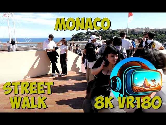 30 Monaco City looking at the marina and walking along the F1 track 8K 4K VR180 3D Travel