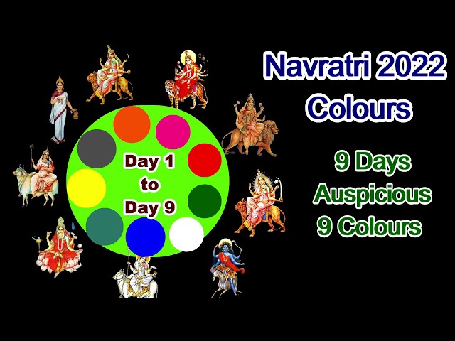 Navratri Saree Colours 2022/नवरात्रीचे नऊ रंग/Navratri Ke Nau Colour 2022 | Navratri 9 saree colors