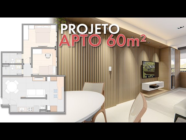 PROJETO DE APARTAMENTO PEQUENO  60m²