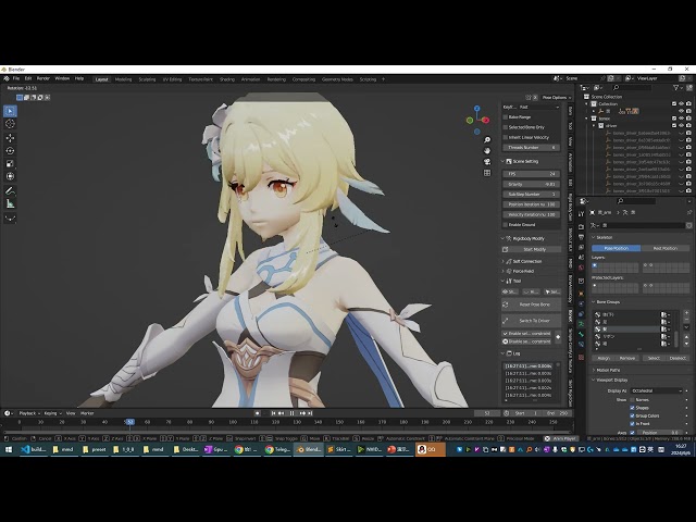 Blender make a MMD character physics animation