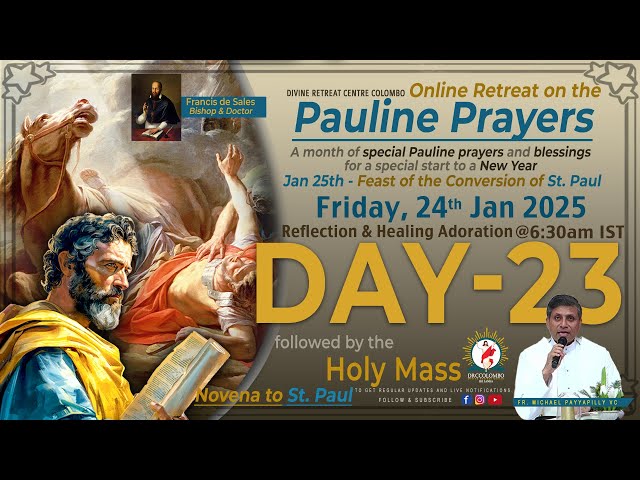 (LIVE) DAY - 23,Pauline Prayers; Novena to St.Paul - spl start to New Year | Fri | 24 Jan 2025 |DRCC