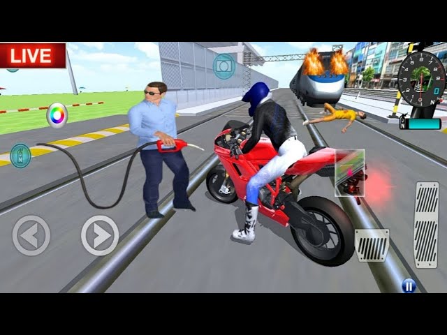 ✅3D Driving Class Simulator Bullet Train Vs Motorbike - Bike Driving Game - Android Gameplay