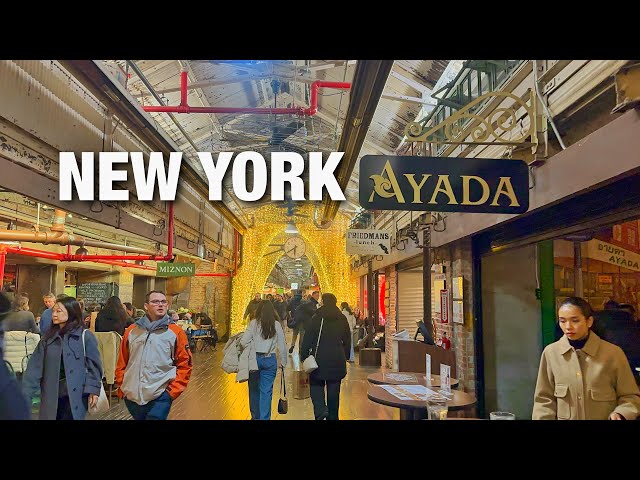 New York City LIVE Manhattan Chelsea Market, Times Square Saturday Evening (February 22, 2025)