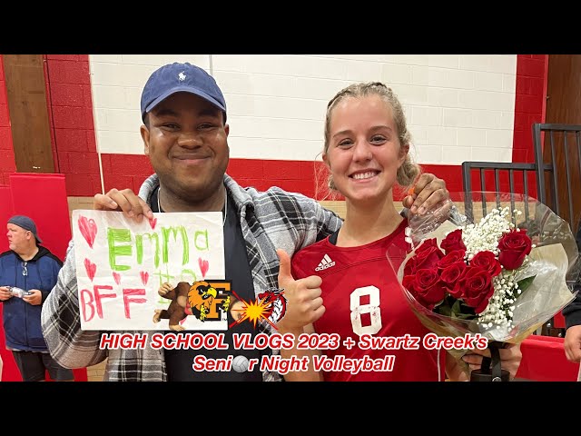 HIGH SCHOOL VLOGS 2023 + Swartz Creek’s Senior Night Volleyball