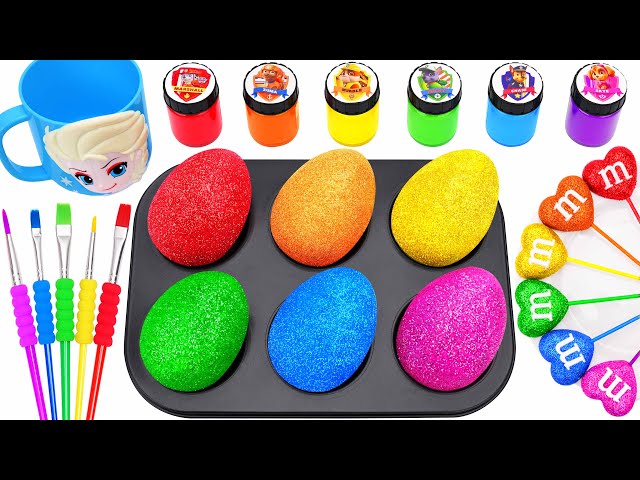 Satisfying Video l DIY How to make Rainbow SLIME From Mixing M&M's Lollipop Cutting ASMR