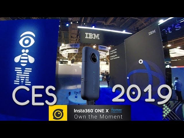 IBM  booth at #CES2019 with the Insta360 One X