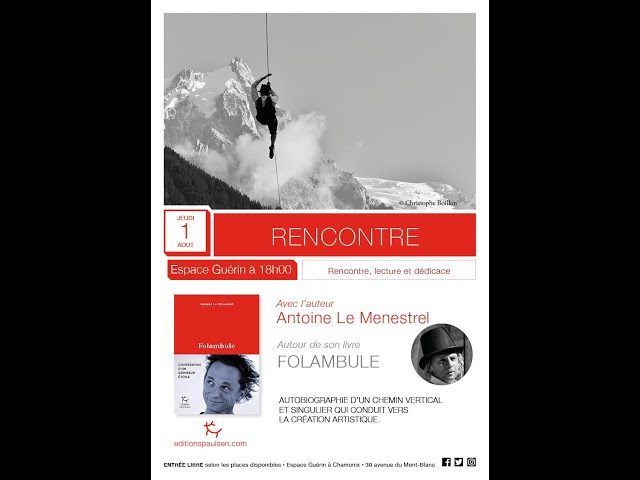 Soirée rencontre autour du livre : Folambule de Antoine Le Menestrel