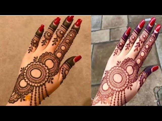 New Stylish Mehendi Design For Back Hand 😍 |How to Make Stylish Mehendi | Bridal Malika Mehendi